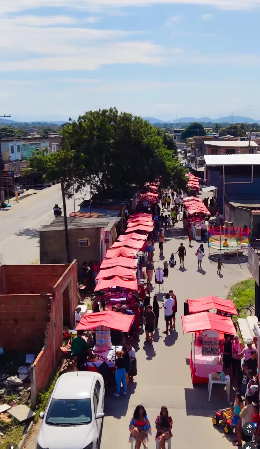 Feira da Ciclovia no Grão Pará, Nova Iguaçu, em 24 de maio de 2026